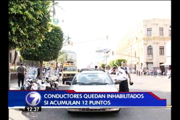 Tránsito lanzará operativo para entrada en vigencia de sistema de puntos