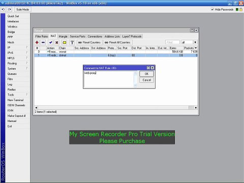 Mikrotik transparent web proxy cache