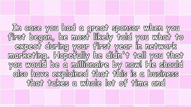 Your First Year In Network Marketing