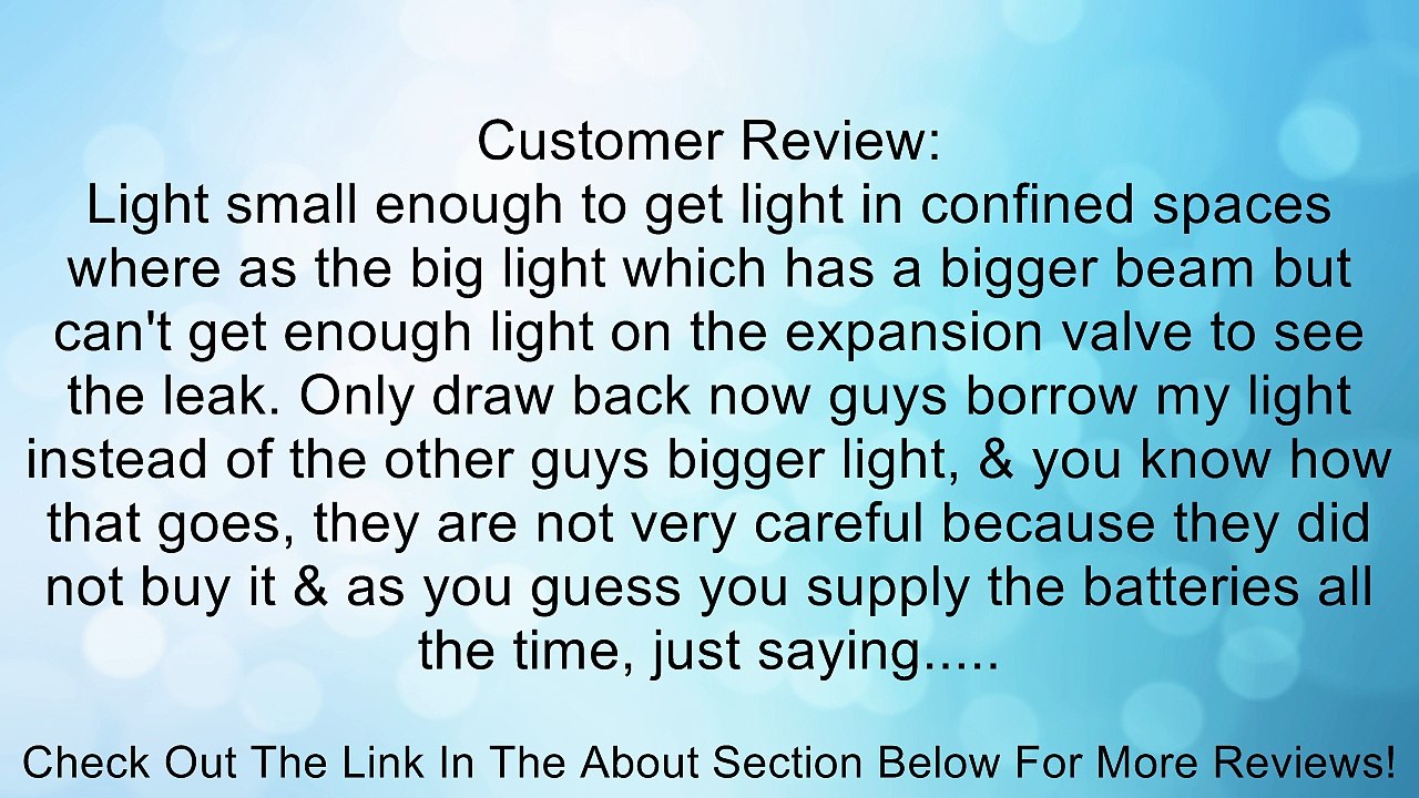 Mastercool 53512 Uv Blue Flexible Leak Detection Light Review