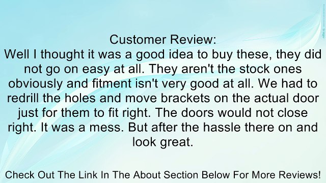 Rugged Ridge 11209.02 Black Windshield Hinge Review