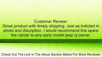 Omix-Ada 12025.27 Spare Tire Carrier Review