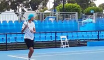 Open d'Australie 2015 - Quand Stéphane Robert s'entraîne avec Ruben Bemelmans, la Team Hope and Spirit