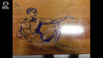 Top des dessins magnifiques sur des tables d'école