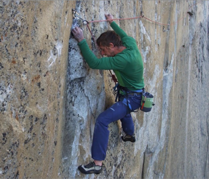 Tommy Caldwell Climbing Pitch 15 | The Dawn Wall
