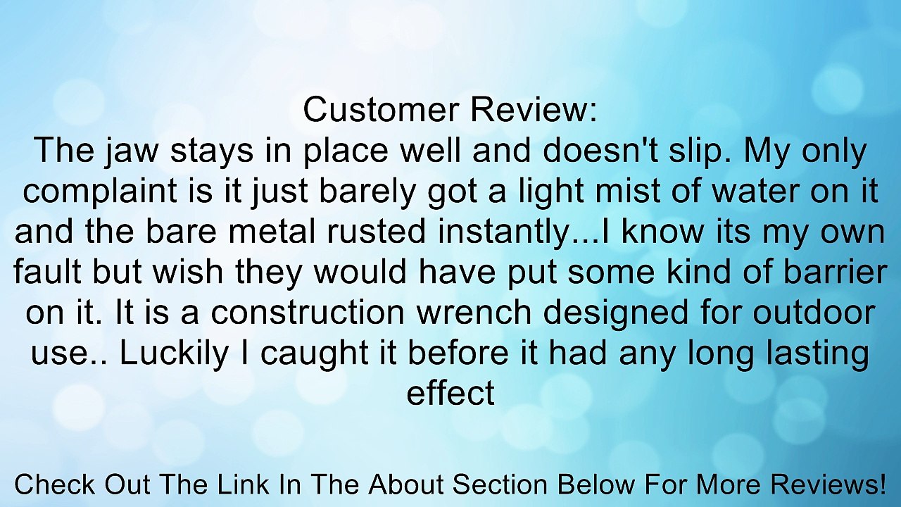 Crescent AT10SPUD 10 5/8" Black Oxide Finish Construction Wrench Review
