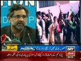 Shahid Khaqan Abbasi Speaking At a Press Conference