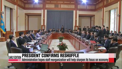 President Park vows reshuffle to sharpen administration's focus on economy