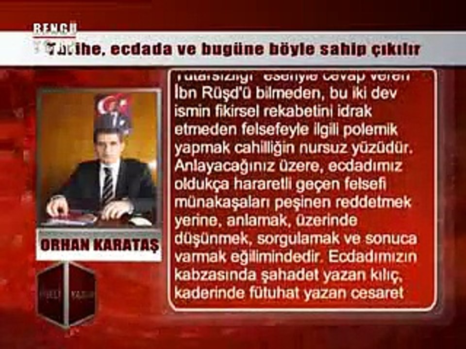 KÖŞELİ YAZILAR - ORHAN KARATAŞ 20.01.2015