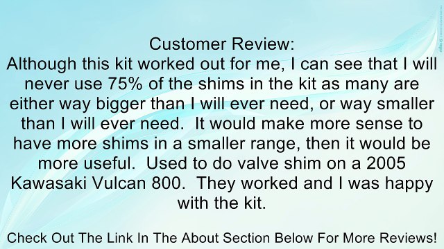 Hot Cams 9.48mm Complete Valve Shim Kit HCSHIM02 Review