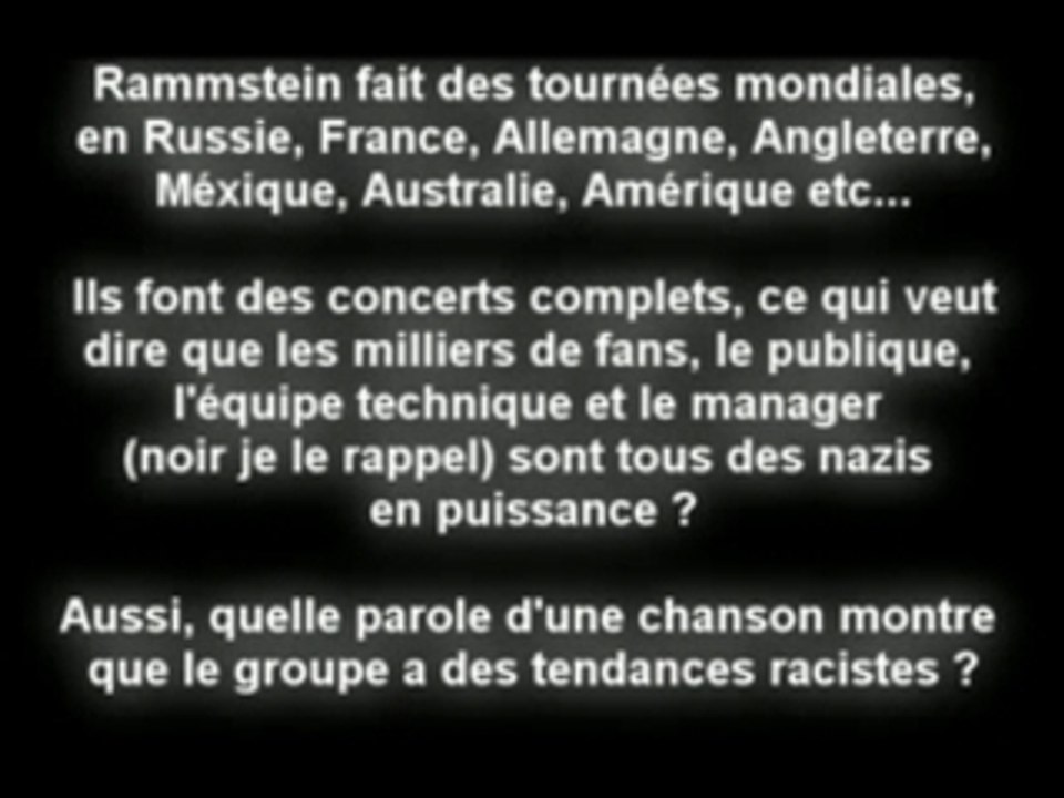 Rammstein, nazis ? Neine danke !