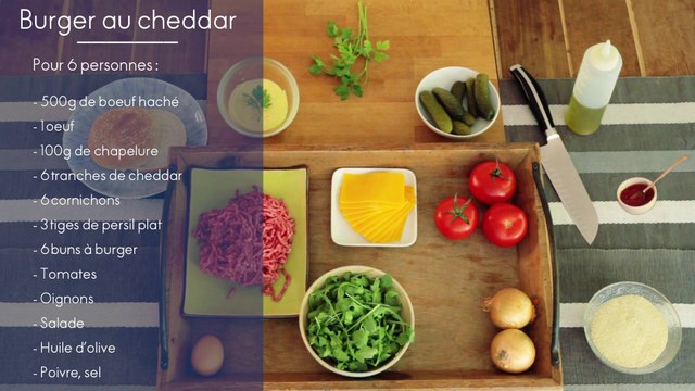 Recette - Le burger au cheddar