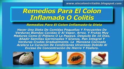 Remedios Para El Colon Inflamado o Colitis