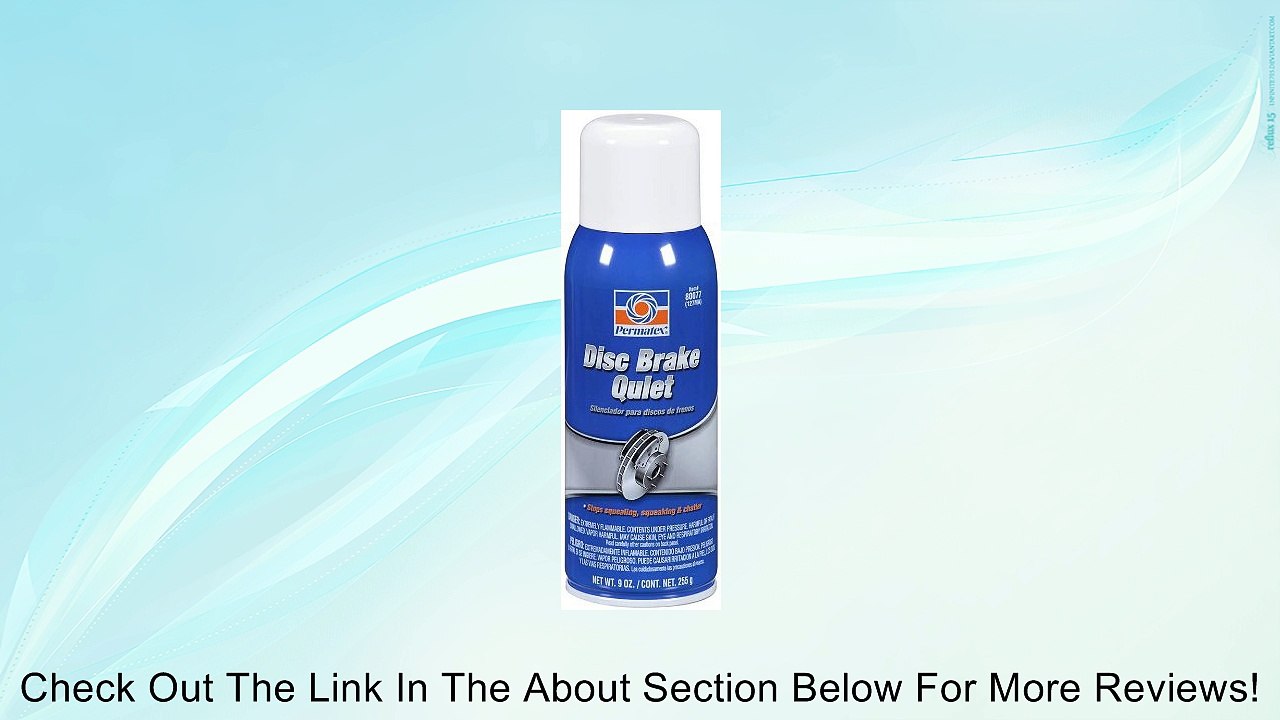Permatex 80077 Disc Brake Quiet, 9 oz. net Aerosol Can Review video