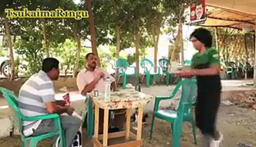 Extremely funny boy doing crazy things in public..