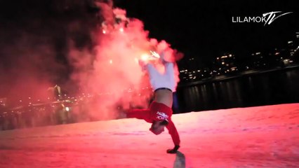 Break Dancing With Fireworks