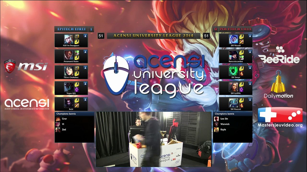 Demi-Finale League of Legends Partie 2 - Epitech-EFREI vs Polytech Lille - ACENSI University League