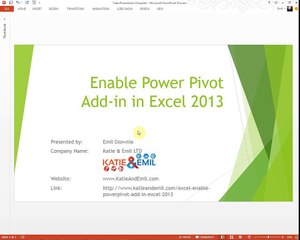 Enable PowerPivot Add-in Excel 2013