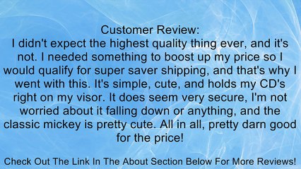 Vintage Mickey Mouse Style CD/DVD Visor Organizer Review