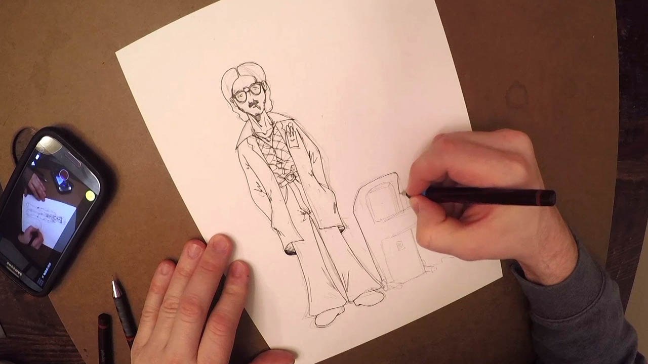 DRAWING WITH LORD KARNAGE #4 - Disco 8-Track Comic Book Inking part 1