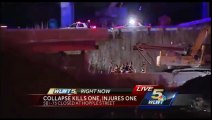 I-75 bridge collapsed in Cincinnati killing a man that was inside backhoe.