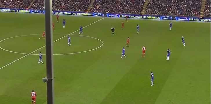 Sterling R. Goal Liverpool 1 - 1 Chelsea Capital One Cup - 20-01-2015