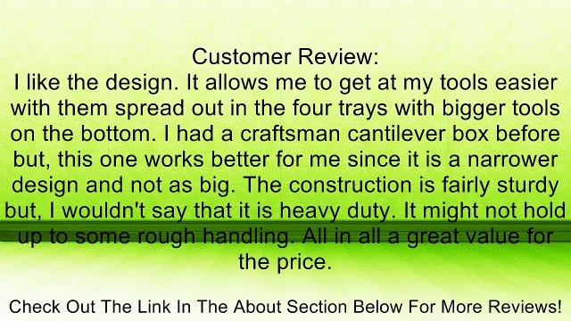 Excel TB122B-Black 19-Inch Cantilever Steel Tool Box, Black Review