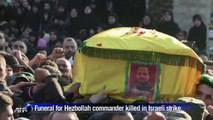 Funeral of Hezbollah commander killed in Israeli strike
