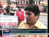 Perú: vendedores de diarios exigen al gobierno prestaciones sociales