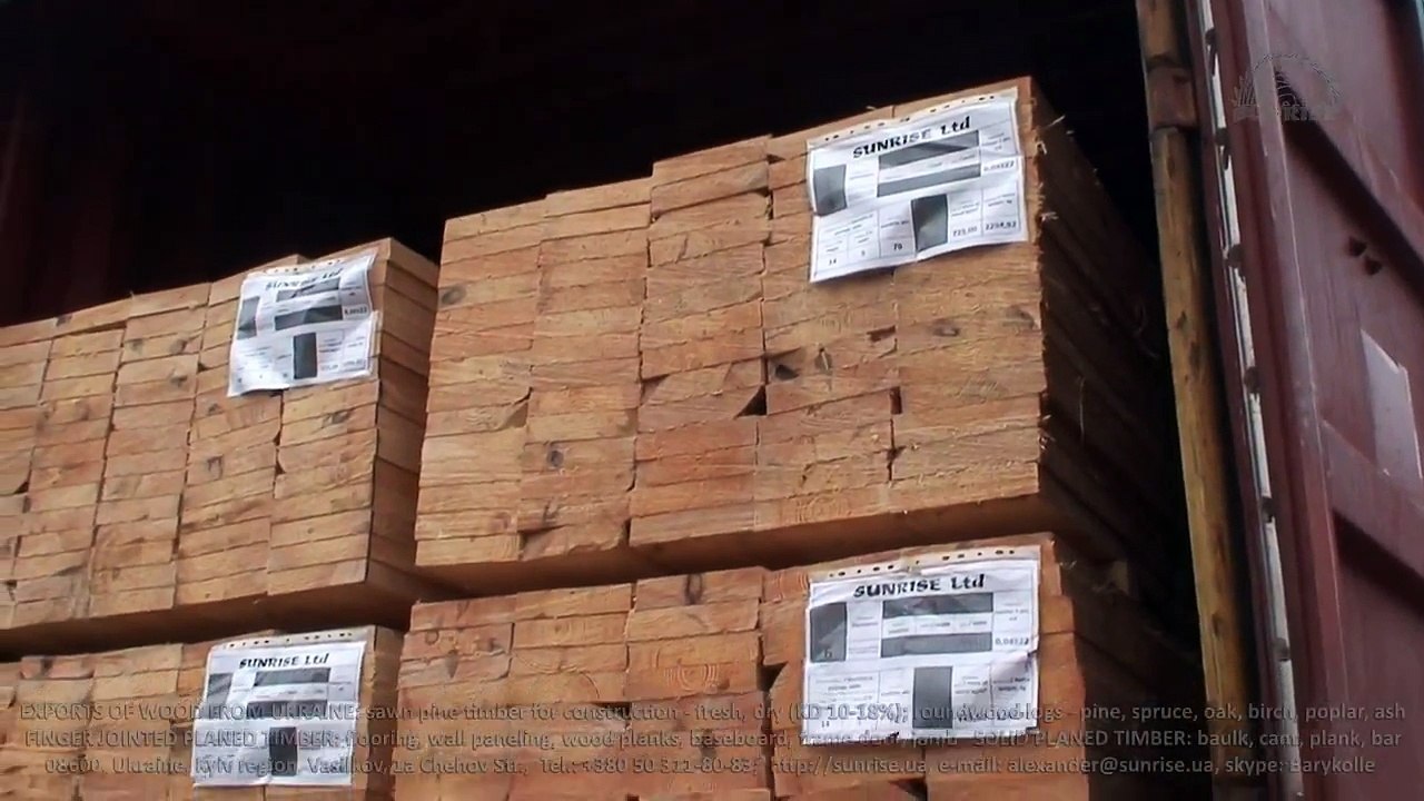 Ukrayna'dan çam antiseptik kereste ihracatı. Türkiye Izmir, Antalya, Mersin teslim ahşap İthalati