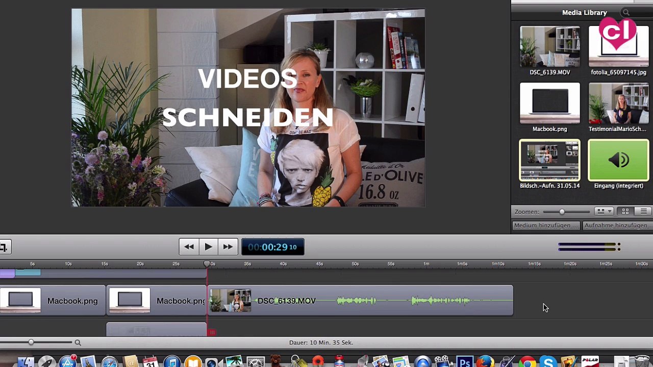 Videos schneiden mit  screenflow