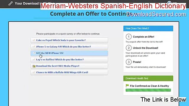 Merriam-Websters Spanish-English Dictionary Free Download (Download Now)