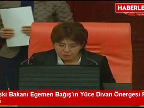 Çağlayan ve Güler'den Sonra Bağış da Yüce Divan'a Gönderilmedi