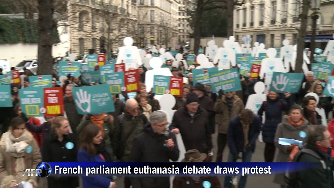 French parliament euthanasia debate draws protest