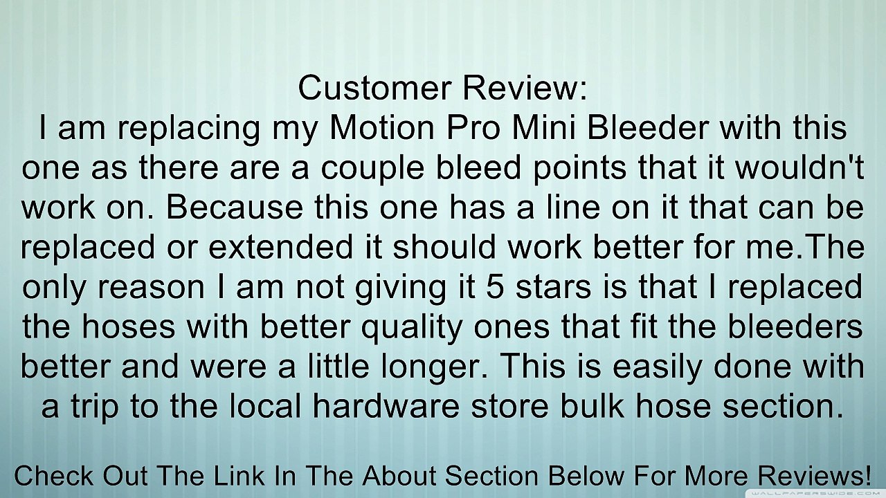 Motion Pro 08-0143 Hydraulic Brake Bleeder Review