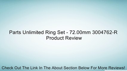 Parts Unlimited Ring Set - 72.00mm 3004762-R Review
