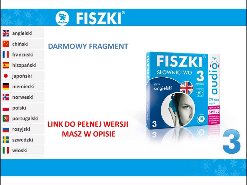FISZKI - SŁOWNICTWO 3 - szybka nauka angielskiego (pliki mp3 do pobrania)