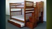 Bedz King Full Over Full Stairway Bunk Bed with Twin Trundle Espresso