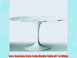 Eero Saarinen Style Tulip Marble Table 60 In White
