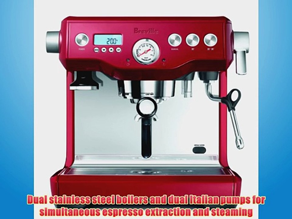 Breville BES920CBXL Dual Boiler Espresso Machine Cranberry Red