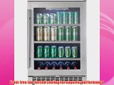 Danby DBC056D1BSSPR Silhouette Built-In Beverage Center 5.6 Cubic Feet Black/Stainless Steel/Glass