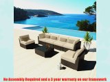 Uduka Outdoor Sectional Patio Furniture Espresso Brown Wicker Sofa Set Daly 7 Light Beige All