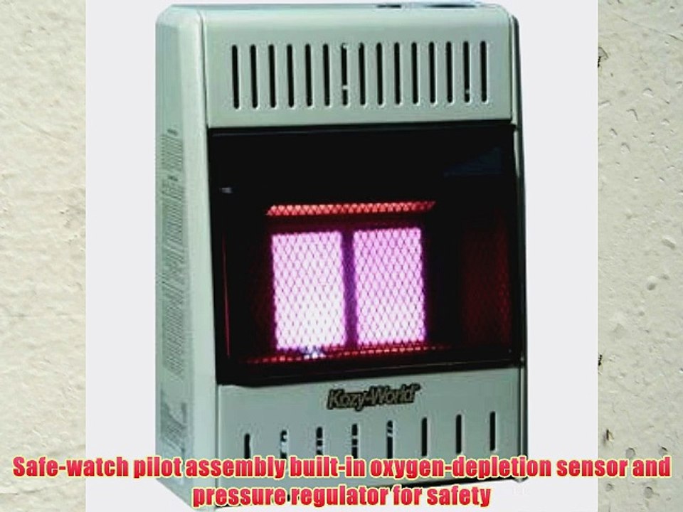 Kozy World KWP112 10000-BTU Vent-Free LP-Gas Infrared Wall Heater