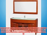 Daytona Single Bathroom Vanity in Cherry with Green Glass Top with Green Integrated Sink