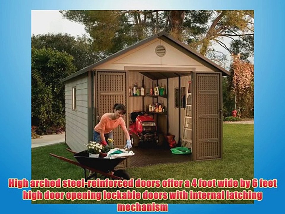Lifetime 6433 11-by-11-Foot Outdoor Storage Shed with Windows