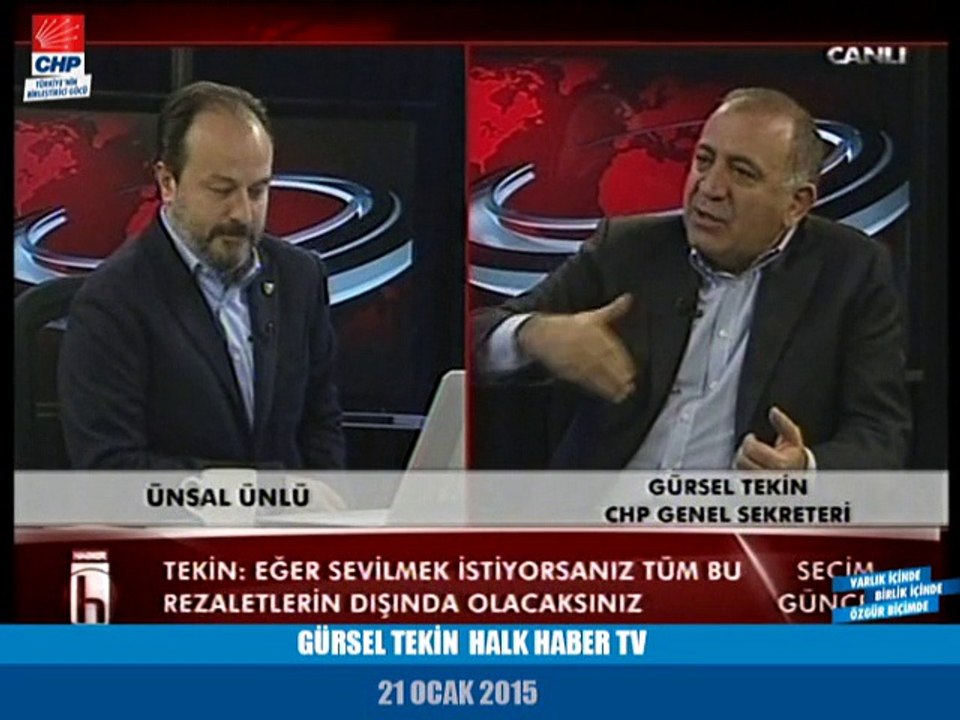 GÜRSEL TEKİN HALK HABER TV 21/01/2015
