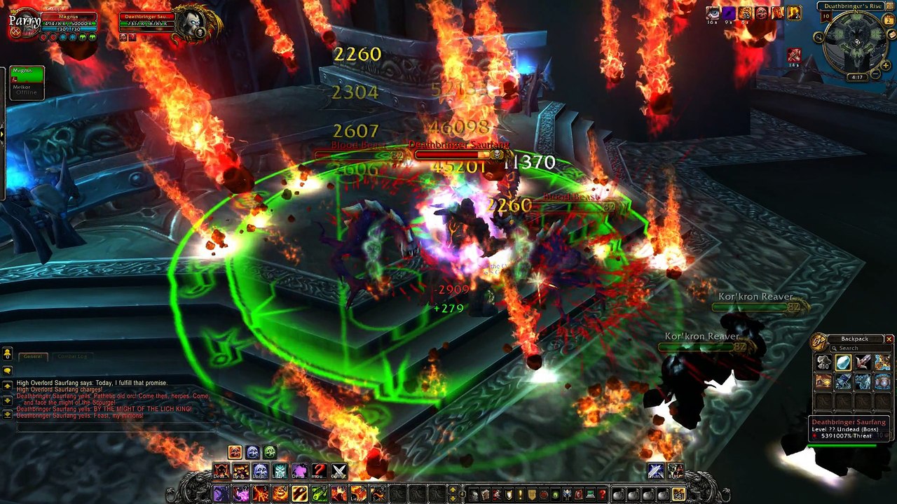 WOW Deathwing vs Deathbringer Saurfang . Play as Deathwing