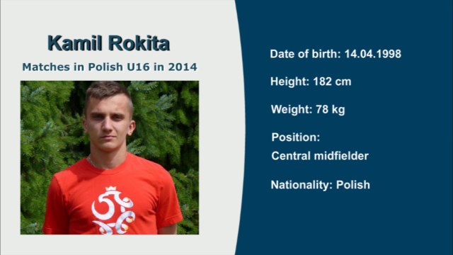 Kamil Rokita, Video no 1, UEFA Development U16 21.06.2014 Poland vs Ukraine, Central Midfielder