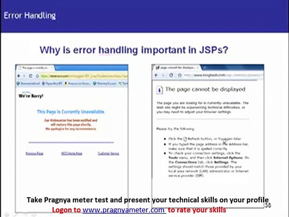 JSP tutorial-  Error Handling