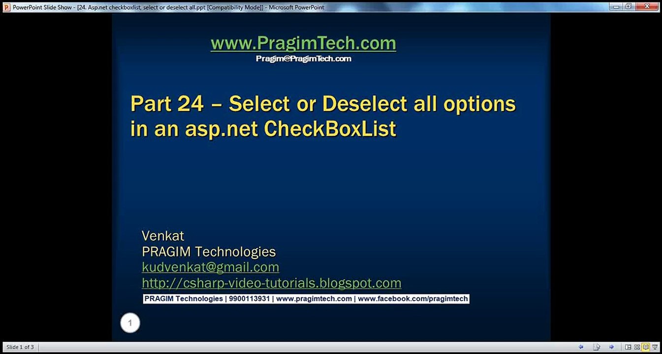 How to Select or Deselect all Options in Asp.net Checkboxlist - Part - 24